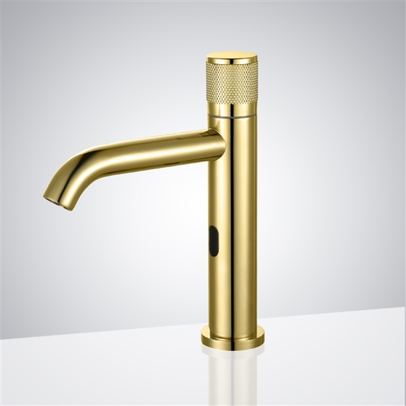 Fontana Brushed Gold Automatic Touchless Bathroom Sink Faucet